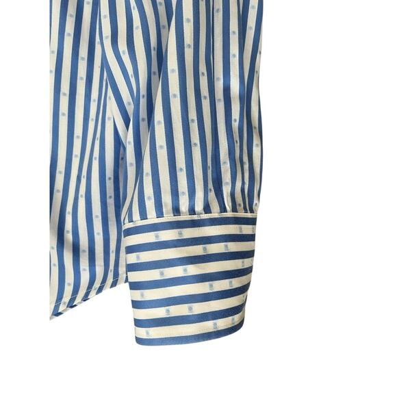 Robert Graham Men’s XL Shirt Long Sleeve Knowledge Wisdom Blue White Paisley - Picture 7 of 9